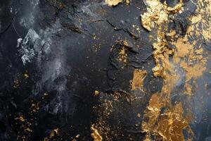 ai generato squisito d'oro lusso astratto capolavoro foto