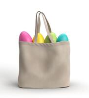 Pasqua uovo Borsa bella bellissimo impostato gruppo collezione colorato bianca sfondo taglia oggetto celebrazione Festival primavera tempo stagione regalo vacanza tradizionale elemento moda pacchetto vendita marzo aprile foto