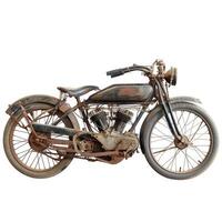 ai generato Vintage ▾ antico motociclo isolato su bianca sfondo per retrò design concetti, ai generato. foto