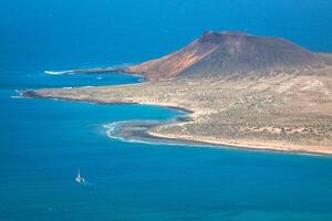 Visualizza di graciosa isola a partire dal mirador del rio, Lanzarote isola, canarino isole, Spagna foto