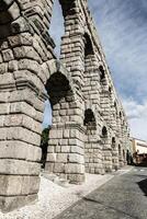 romano acquedotto ponte di segovia, castiglia leoni, Spagna foto
