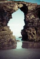 playa de las cattedrali - bellissimo spiaggia nel il nord di Spagna. foto