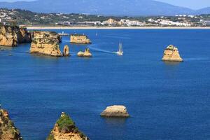 Ponta de Piedade a Lagos, Costa dell'Algarve in Portogallo foto