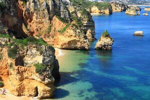 Ponta de Piedade a Lagos, Costa dell'Algarve in Portogallo foto