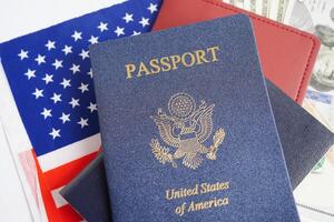 bangkok, Tailandia Maggio 15, 2022 Visa e passaporto documento per immigrazione a aeroporto nel nazione. foto