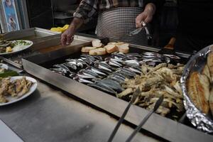 anadolù kavagi fresco pesce ristorante bosphorus crociera tacchino foto