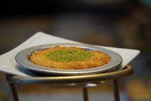 Turco baklava con pistacchio tradizionale ottomano caramella dolce foto