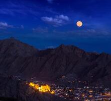 notte Visualizza di leh, ladakh, India foto