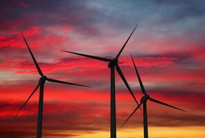 vento Generatore turbine nel cielo foto