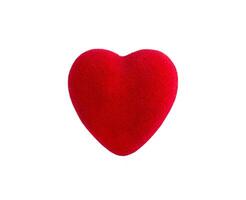 cuore rosso isolato su sfondo bianco foto