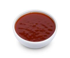 caldo peperoncino salsa isolato su bianca sfondo foto