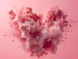 ai generato romantico acquerello amore spruzzo nel rosa e rosso con grunge struttura e inchiostro gocce - San Valentino giorno carta design foto