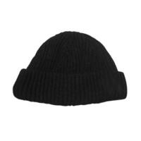 vuoto Beanie nel nero colore nel bianca sfondo per finto su modello isolato foto