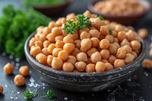 ai generato Ceci isolato cucina tavolo professionale pubblicità cibo fotografia foto