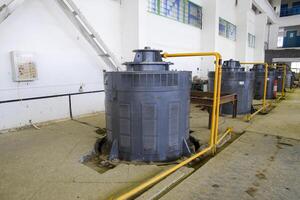 motori di acqua pompe a un' acqua pompaggio stazione. pompaggio irrig foto