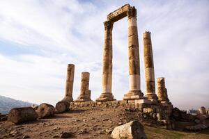 aereo Visualizza di amman città il capitale di Giordania. città fuga di amman. foto