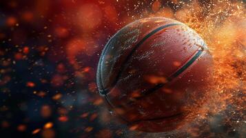 ai generato bellissimo sfondo per pallacanestro gioco pubblicità foto