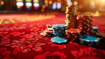 ai generato bellissimo sfondo per casinò pubblicità foto