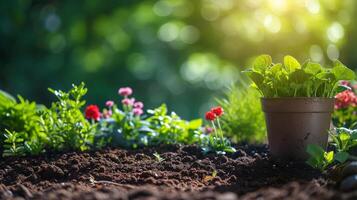 ai generato bellissimo sfondo per giardino primavera festa pubblicità foto