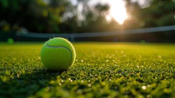 ai generato bellissimo sfondo per tennis sport club pubblicità foto