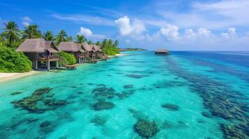 ai generato bellissimo foto di il Maldive per sfondo