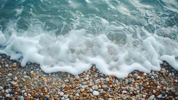 ai generato bellissimo foto di il mare per sfondo