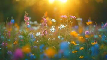 ai generato bellissimo sfondo per primavera festa pubblicità foto