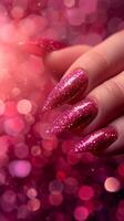 ai generato bellissimo sfondo per manicure salone. foto