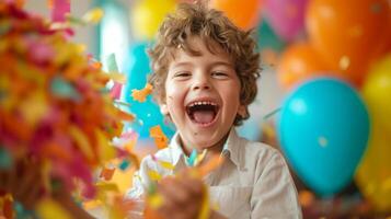 ai generato un' compleanno ragazzo allegramente strepitoso foto