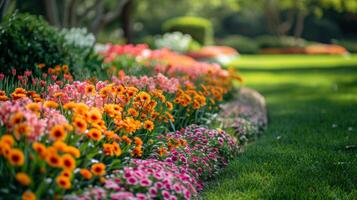 ai generato con ogni fioritura, il giardiniere celebra il eterno ciclo di vita e ringiovanimento foto