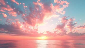 ai generato smorzato toni di rosa e arancia imitare un' romantico tramonto cielo. foto