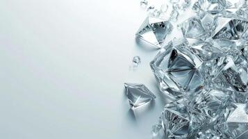 ai generato pulito composizione con astratto diamante forme su un' elegante sfondo foto
