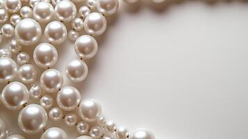 ai generato semplice ancora travolgente fondale ornato con scintillante perla perline foto