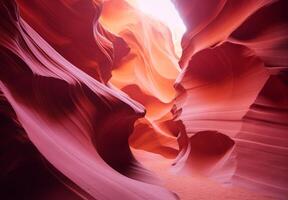 ai generato il onda arenaria formazioni natura paesaggio canyon nel deserti foto