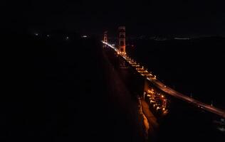 famoso d'oro cancello ponte, san Francisco a notte, Stati Uniti d'America foto