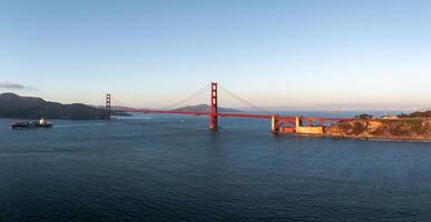 famoso d'oro cancello ponte, san Francisco a tramonto, Stati Uniti d'America foto