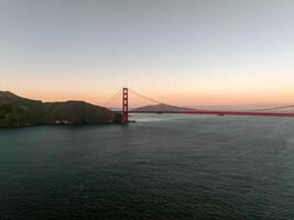 famoso d'oro cancello ponte, san Francisco a tramonto, Stati Uniti d'America foto