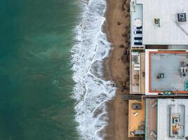 Malibu spiaggia aereo Visualizza nel California vicino los angeles, Stati Uniti d'America. foto