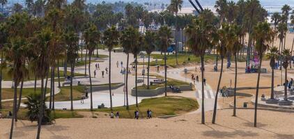 Venezia spiaggia los angeles California la estate blu aereo Visualizza. foto