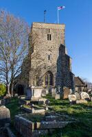 Steyning, ovest sussex, UK - gennaio 10. Visualizza di st Andrea e st cutman parrocchia Chiesa nel Steyning, ovest sussex su gennaio 10, 2024 foto