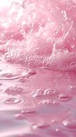 ai generato pallido rosa sussurra olio su acqua eleganza foto