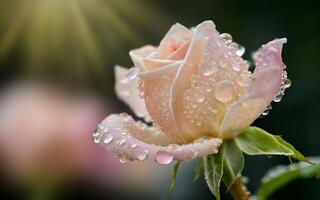 ai generato bellissimo un' rosa colore rosa nel studio foto