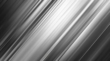 ai generato astratto bianca e argento siamo leggero modello grigio con il pendenza è il con pavimento parete metallo struttura morbido Tech diagonale sfondo nero buio pulito moderno foto