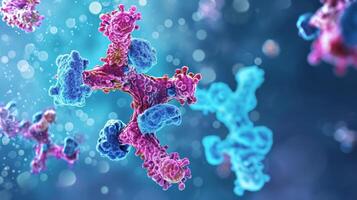ai generato antigene e anticorpo medico sfondo. anticorpi immunologia e immunoglobuline foto