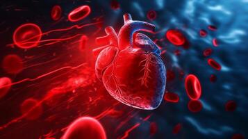 ai generato cuore malattia consapevolezza un' visivo esplorazione di cardiovascolare Salute foto