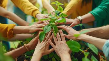 ai generato il clima azione con immagini quello depict sforzi per mitigare clima modificare. carbonio neutro iniziative, queste fotografie vetrina il collettivo impegno per riducendo nostro ambientale