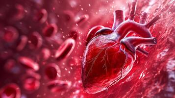 ai generato cuore malattia consapevolezza un' visivo esplorazione di cardiovascolare Salute foto