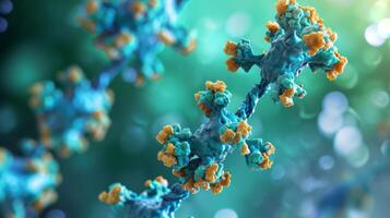 ai generato antigene e anticorpo medico sfondo. anticorpi immunologia e immunoglobuline foto