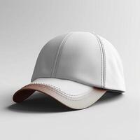 ai generato semplice ancora elegante bianca baseball berretto reso nel 3d Visualizza per sociale media inviare dimensione foto