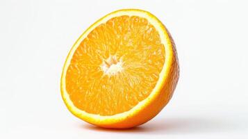 ai generato arancia su isolato bianca sfondo. foto